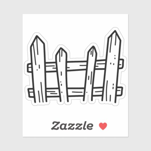 Doodle van tuinhek sticker (Vel)