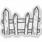 Doodle van tuinhek sticker (Voorkant)