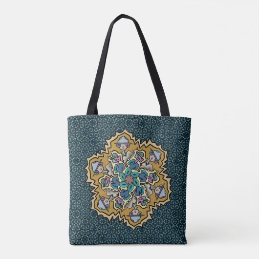 Doodle van zaterdag tote bag (Achterkant)