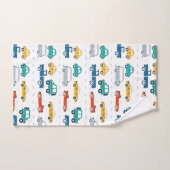 Doodle Vehicles Kinder Personal Name Towel Set Bad Handdoek (Handdoek)