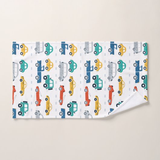 Doodle Vehicles Kinder Personal Name Towel Set Bad Handdoek (Handdoek)