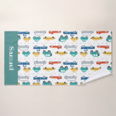 Doodle Vehicles Kinder Persoonlijke handdoek (Badhanddoek)