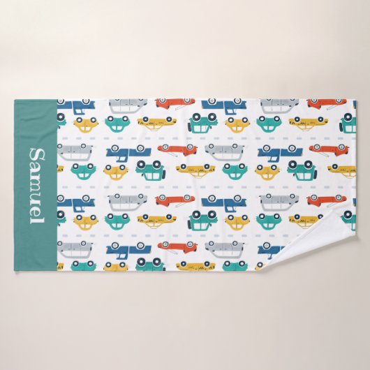 Doodle Vehicles Kinder Persoonlijke handdoek (Badhanddoek)