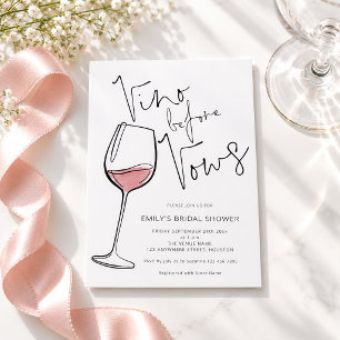 Doodle Vino Before Vows Bruidsfeest Kaart