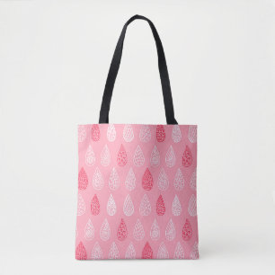 Doodle water druppels: patroon tote bag