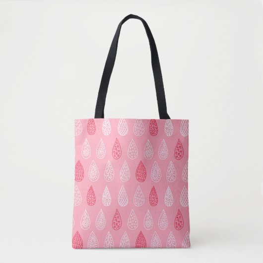 Doodle water druppels: patroon tote bag (Voorkant)