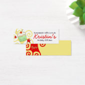 doodle waterverf cupcake kerstvakantie gif... mini visitekaartjes (Bureau)