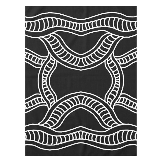 Doodle wave ribbon tafelkleed (Voorkant)