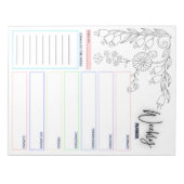 Doodle Weekplanner Notitieblok (Voorkant)