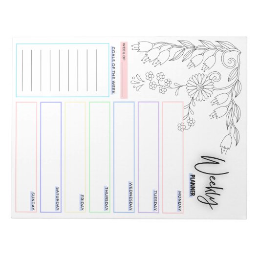 Doodle Weekplanner Notitieblok (Voorkant)