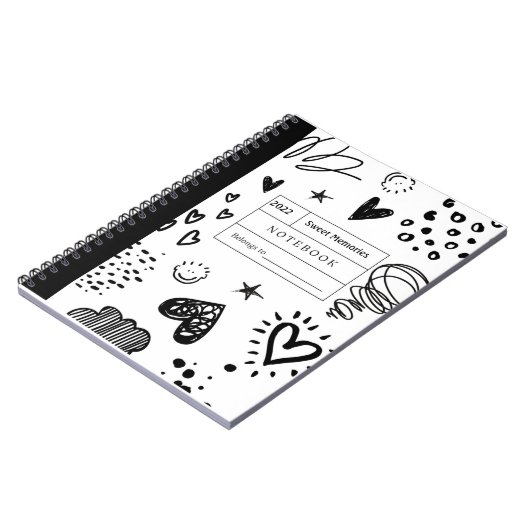  Doodle White Notitieboek (Linkerzijde)