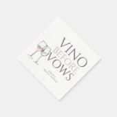 Doodle Wijn Glazen Vino Before Vows Bruidsfeest Servet (Hoek)