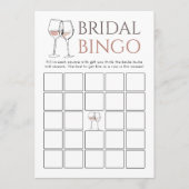 Doodle Wine Bingo Bridal Shower Game card Kaart (Voorkant)