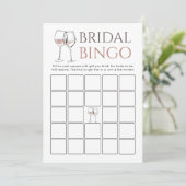 Doodle Wine Bingo Bruidsfeest spelkaart Kaart (Staand voorkant)