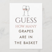 Doodle Wine Guess How Many Game Bridal Shower Card Kaart (Voorkant)