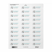 Doodle Winter Penguin Return Address Label (Full Sheet)