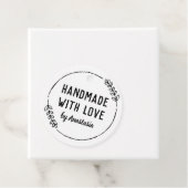 Doodle Wreath Handgemaakt met liefde Bedankjes Labels (In situ)