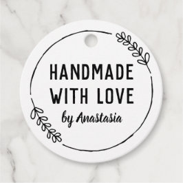 Doodle Wreath Handgemaakt met liefde Bedankjes Labels