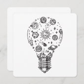 Doodle zonnestelsel in bol kaart (Voorkant / Achterkant)