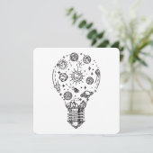 Doodle zonnestelsel in bol kaart (Staand voorkant)