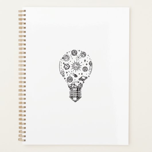 Doodle zonnestelsel in bol planner (Voorkant)