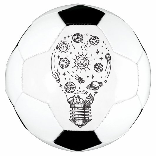 Doodle zonnestelsel in bol voetbal (Voorkant)
