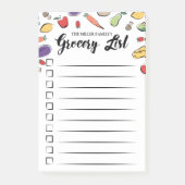 Doodled checkbox boodschappenlijst post-it® notes (Voorkant)