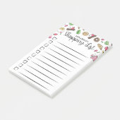 Doodled Desserts Checkbox Winkellijst Post-it® Notes (Schuin)