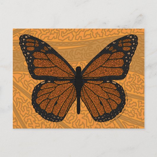 Doodled Monarch Briefkaart (Voorkant)