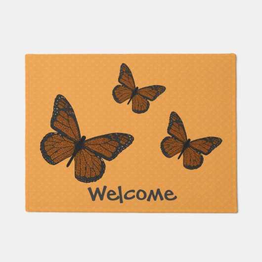 Doodled Monarch Deurmat (Voorkant)