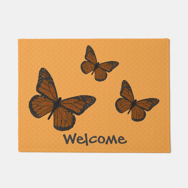 Doodled Monarch Deurmat (Voorkant)