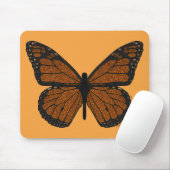Doodled Monarch Mousepad Muismat (Met muis)