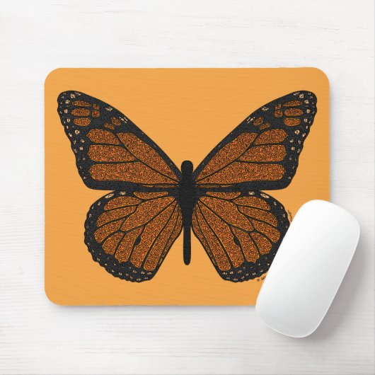 Doodled Monarch Mousepad Muismat (Met muis)