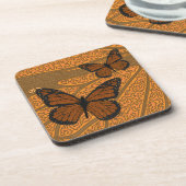 Doodled Monarch Square Coaster Onderzetter (Linkerzijde)