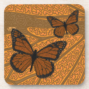 Doodled Monarch Square Coaster Onderzetter