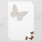 Doodled Monarch Stationery Briefpapier (Voorkant / Achterkant)