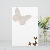 Doodled Monarch Stationery Briefpapier (Staand voorkant)