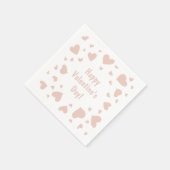 Doodled Peach Hearts Valentijnsdag Servet (Hoek)