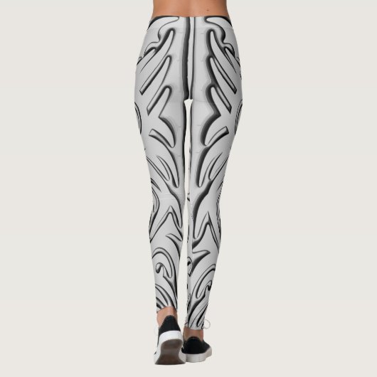 Doodled Skull-ontwerp Leggings (Achterkant)