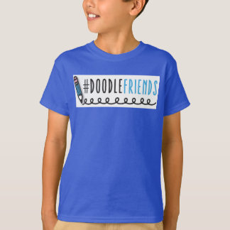 #DoodleFriends - Kinder T-Shirt met zwarte Sleeves