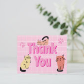 Doodlekatten Bedankt Briefkaart (Staand voorkant)