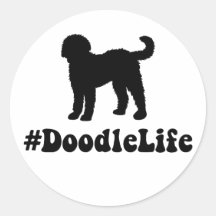 #DoodleLife Hashtag Doodle Life Ronde Sticker