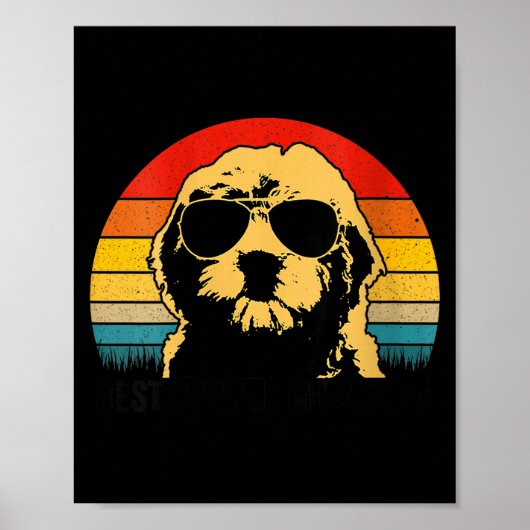 Doodlemoeder retro goldendoodle moeder moeders poster (Voorkant)