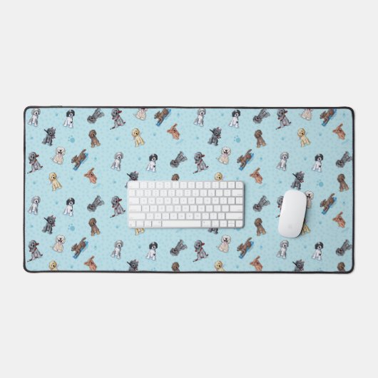 DoodleMoji Art Desk Mat (Keyboard & Muis)