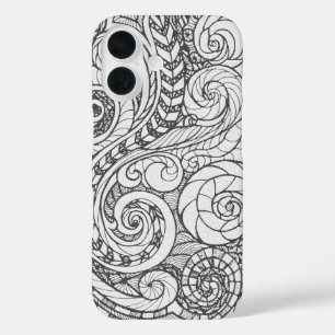 Doodleontwerp iPhone 16 Hoesje