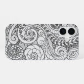 Doodleontwerp iPhone 16 Hoesje (Achterkant horizontaal)