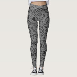 Doodlepatroon Broek Leggings
