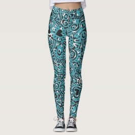 Doodlepatroon Broek Leggings