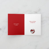 Doodlepatroon rood wit basketbal elke gelegenheid kaart (Binnen)