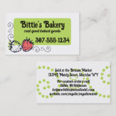 doodles aardbeien fruit bakken catering bedrijf visitekaartje (Voorkant / Achterkant)